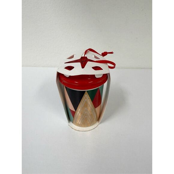 Starbucks 2017 Holiday Modern Trees Christmas Tree Ceramic Ornament - Picture 2 of 5